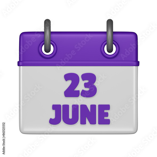 23 June 3d icon
