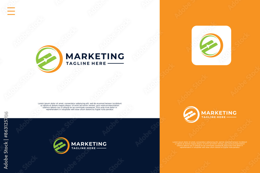 Global trading logo design with arrow, growth concept Global trading logo design with arrow, growth concept