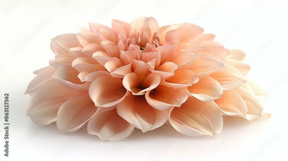 A white table with a single pink flower atop it, surrounded by lush green foliage, sits against a white background A white table with a single pink flower atop it, surrounded by lush green foliage, sits against a white background