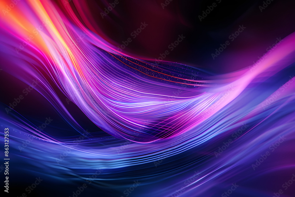 Neon Waves Background Neon Waves Background