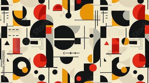 Minimalism and Bauhaus Seamless Pattern Cubism abstract wallpaper. Minimalism Bauhaus Seamless Pattern Cubism abstract wallpaper