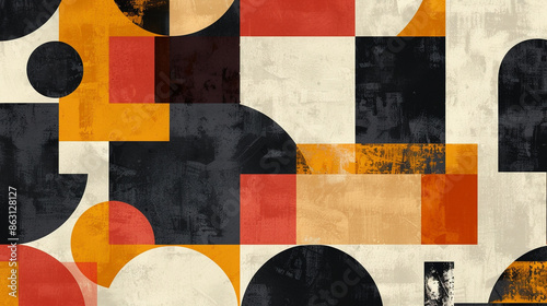 Minimalism and Bauhaus Seamless Pattern Cubism abstract wallpaper. Minimalism Bauhaus Seamless Pattern Cubism abstract wallpaper