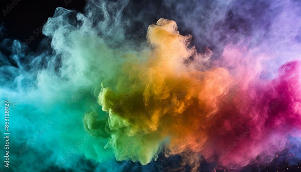 Fond de fumée multicolore Fond de fumée multicolore