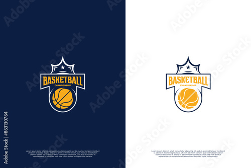King basketball team badge logo design