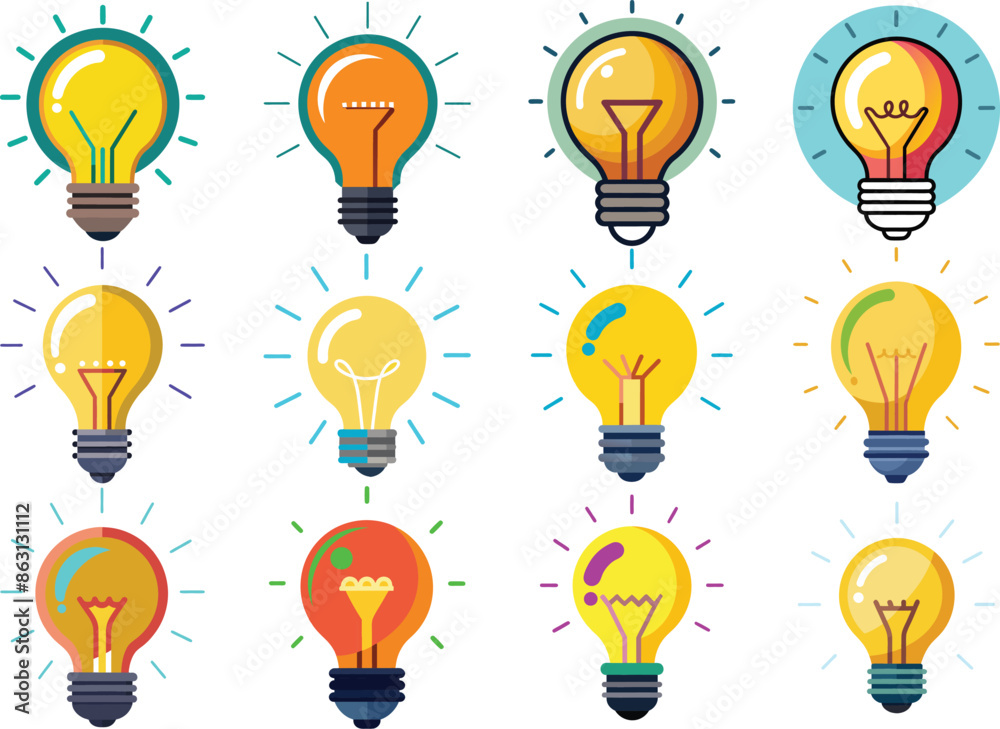 Idea icon on a white background illustration Idea icon on a white background illustration