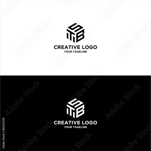 creative letter TSB  logo design vector