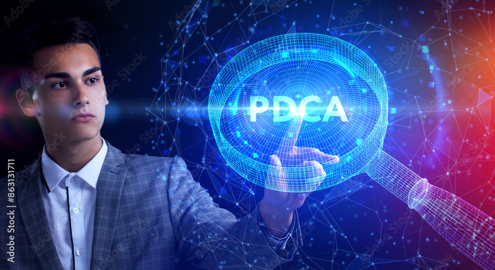 PDCA Plan Do Act Check Business technology concept. Technology, Internet and network concept. PDCA Plan Do Act Check Business technology concept. Technology, Internet and network concept.