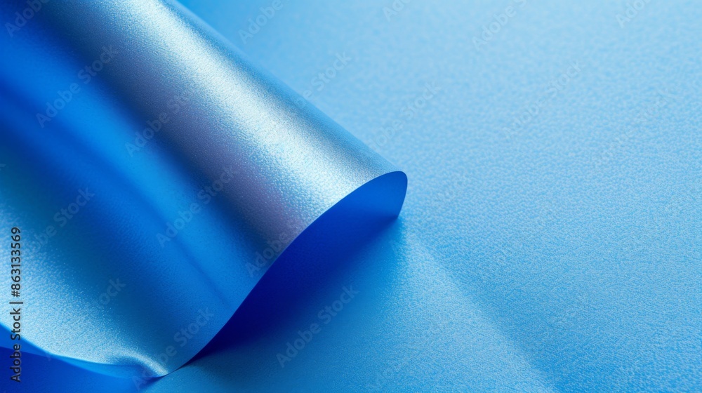 A vibrant blue paper gift wrap with a subtle sheen and smooth texture A vibrant blue paper gift wrap with a subtle sheen and smooth texture