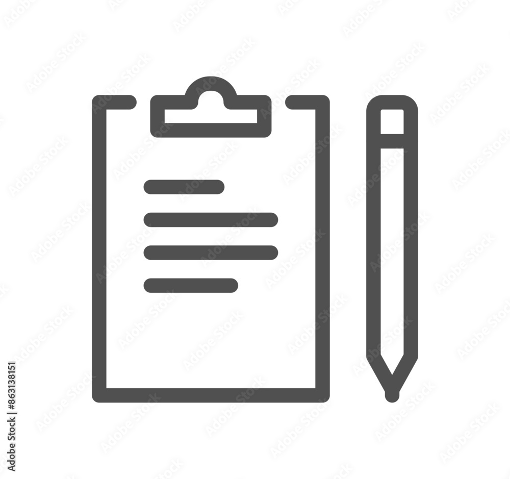 Clipboard related icon outline and linear vector.
Clipboard related icon outline and linear vector.