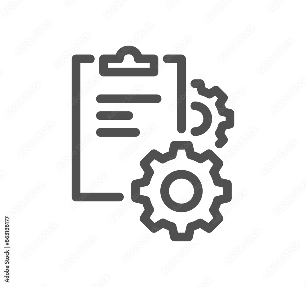 Clipboard related icon outline and linear vector.
Clipboard related icon outline and linear vector.