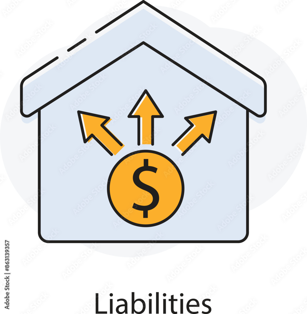 Liabilities Icon for Financial Accounting and Debt Management with editable stroke. Liabilities Icon for Financial Accounting and Debt Management with editable stroke.