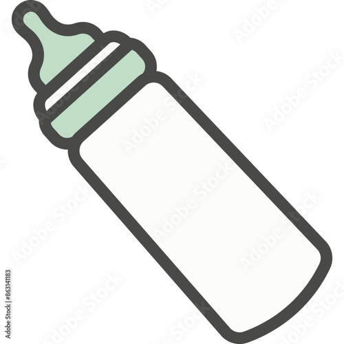 Baby milk bottle vector icon