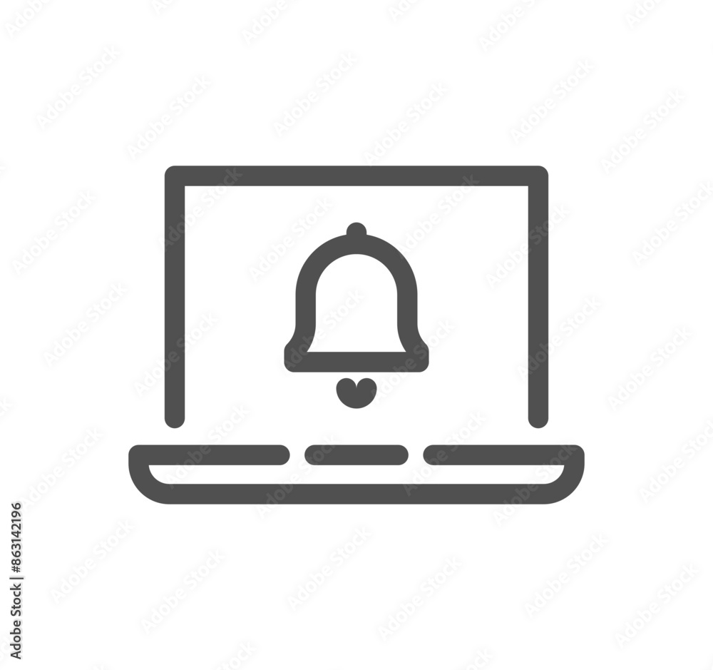 Notification related icon outline and linear vector.	
