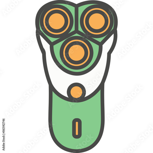 Facial razor vector icon isolated