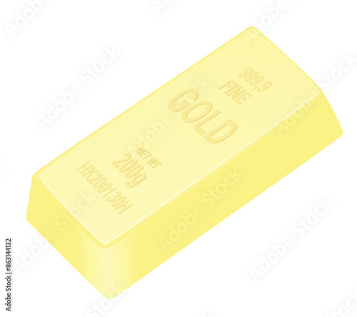 Golden prop isolated. vector illustration