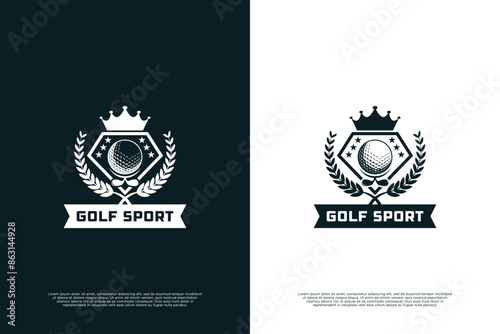 Golf sport logo, Golf championship logo design