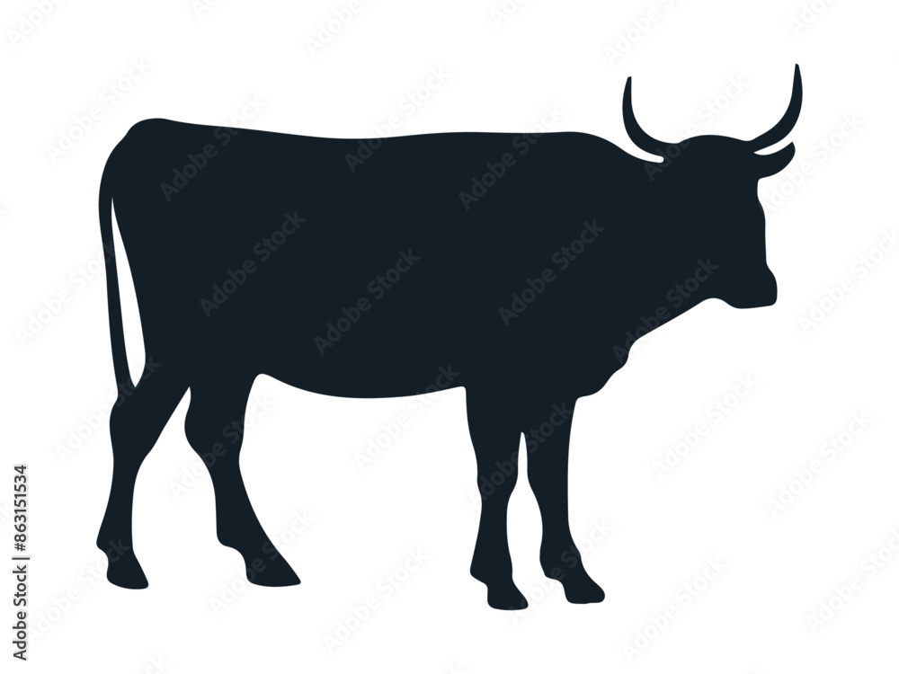 bull silhouette stock illustration bull silhouette stock illustration