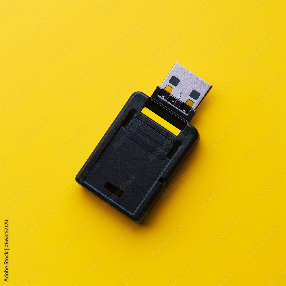 Memory Card on a Mustard Background with Space for Text Placement Memory Card on a Mustard Background with Space for Text Placement