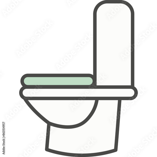 Toilet lavatory bowl vector icon isolated