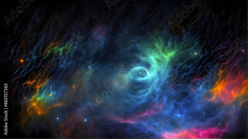 Obraz na płótnie abstract Northern lights, Aurora borealis background, cosmos and universe template, artistic colourful wallpaper w salonie