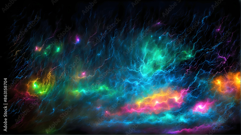abstract Northern lights, Aurora borealis background, cosmos and universe template, artistic colourful wallpaper