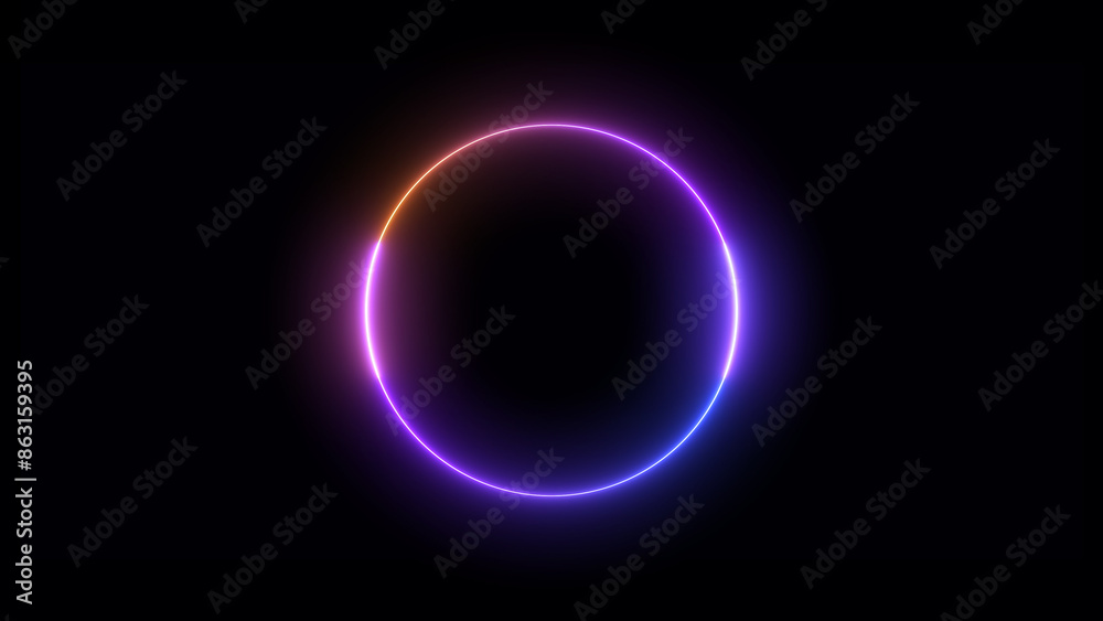 Abstract beautiful glowing neon light circle loading icon background illustration 4k . Abstract beautiful glowing neon light circle loading icon background illustration 4k .