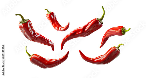Red hot chili papper isolated on transparent png background © Ron Dale