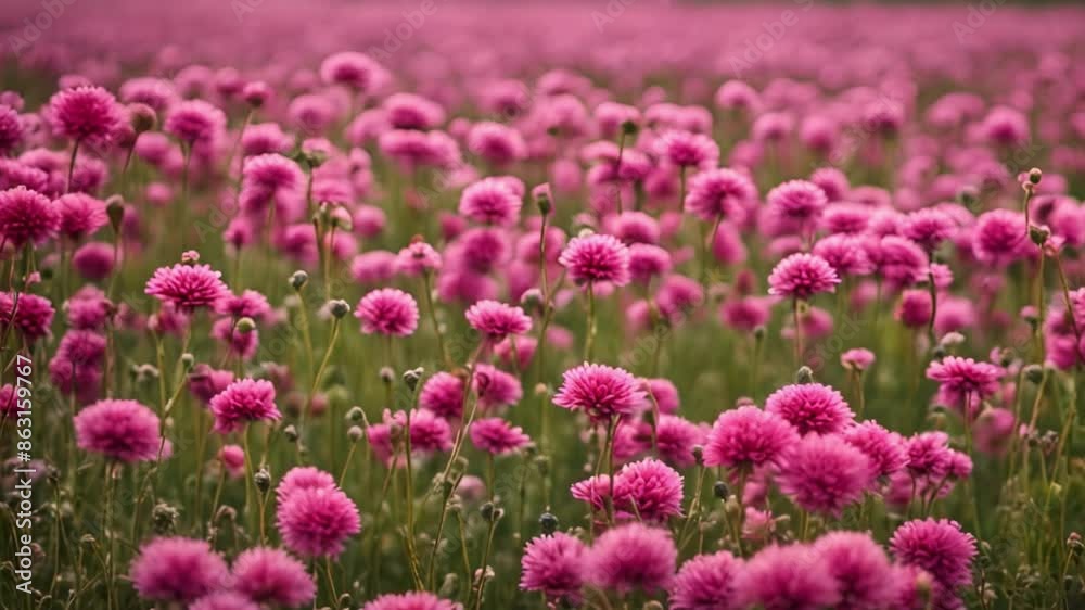 Purple Flower Stalks and Blooms in a Flower Field Purple Flower Stalks and Blooms in a Flower Field