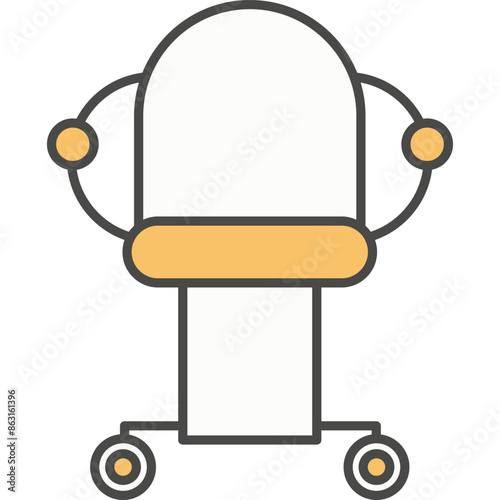 Beauty chair for makeup vector icon