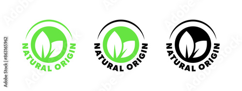 Natural origin signs. Vector icons