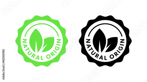 Natural origin badges. Minimalist logos