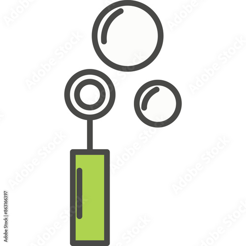 Bubble blower kid toy vector icon