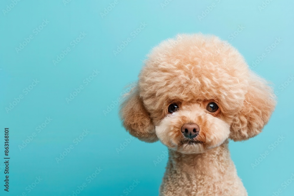 Puppy with a freshly groomed coat, pet salon results, professional grooming Puppy with a freshly groomed coat, pet salon results, professional grooming