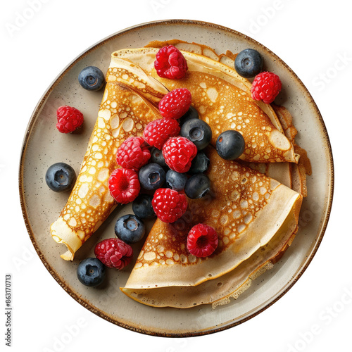 Plate of Crepes with Fresh ...