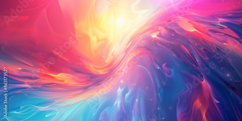 Abstract Swirl of Bright Light and Color