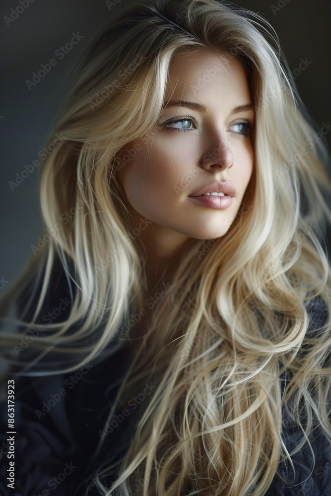 beautiful woman with long blond hair elegance beautiful woman with long blond hair elegance