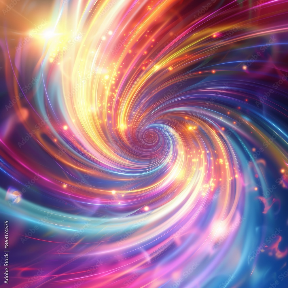 Abstract Swirl of Bright Light and Color Abstract Swirl of Bright Light and Color