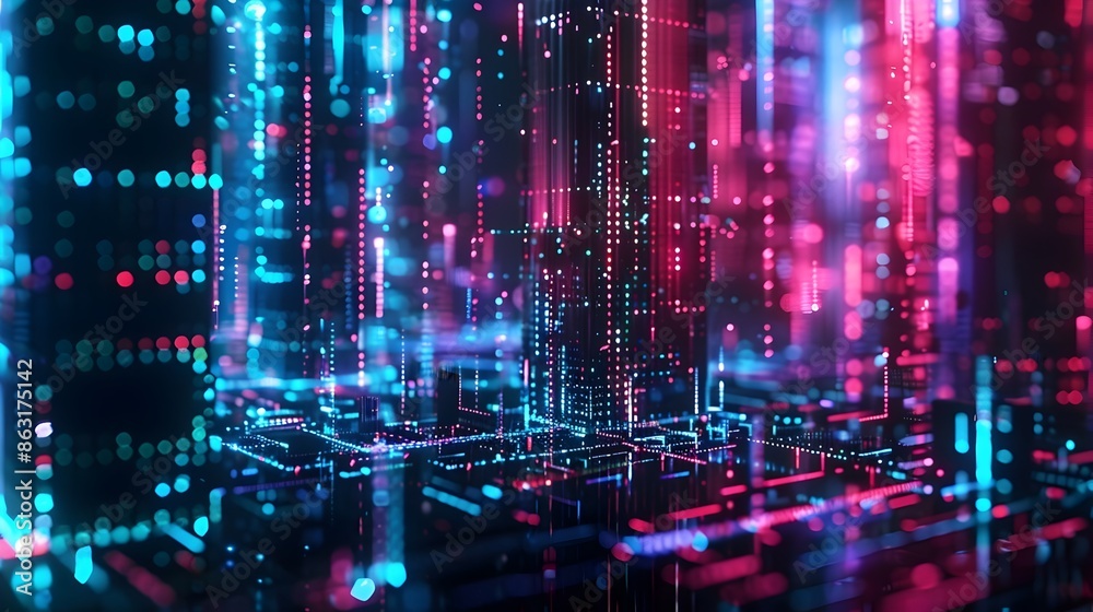 Mesmerizing Abstract Technological Background with Intricate Polygonal Shapes and Connecting Data Points Mesmerizing Abstract Technological Background with Intricate Polygonal Shapes and Connecting Data Points