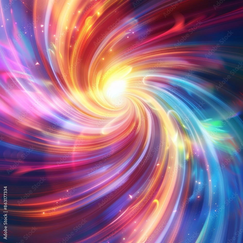 Obraz premium Abstract Swirl of Bright Light and Color