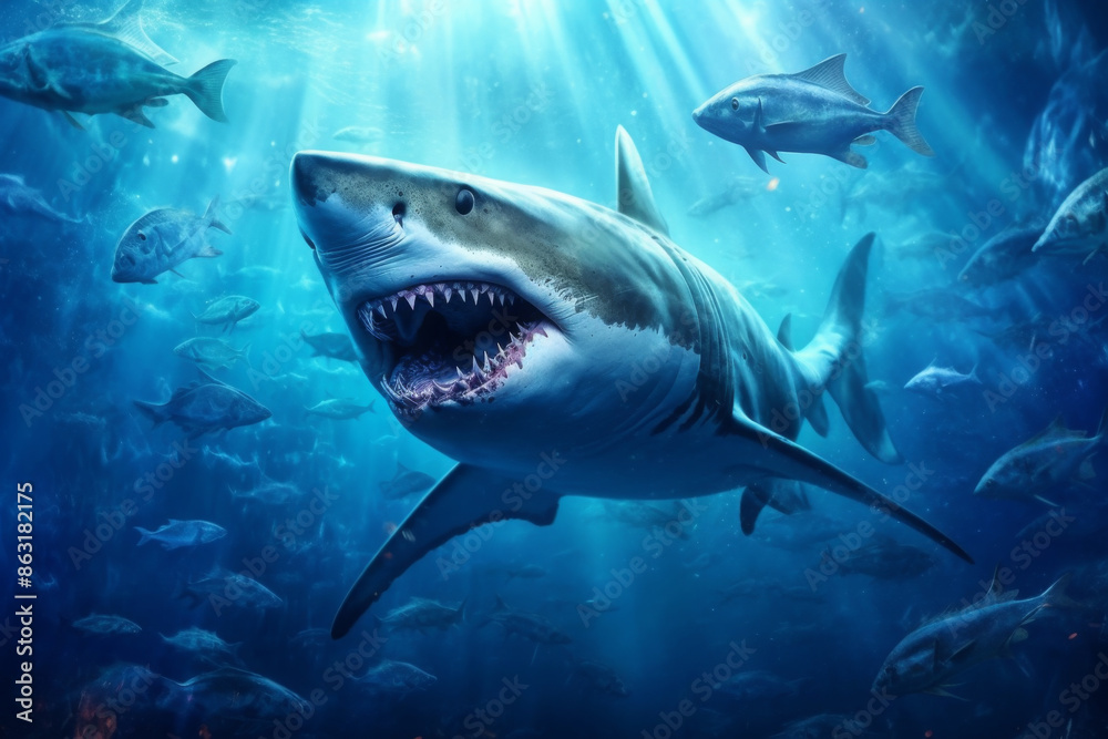 Naklejka premium shark