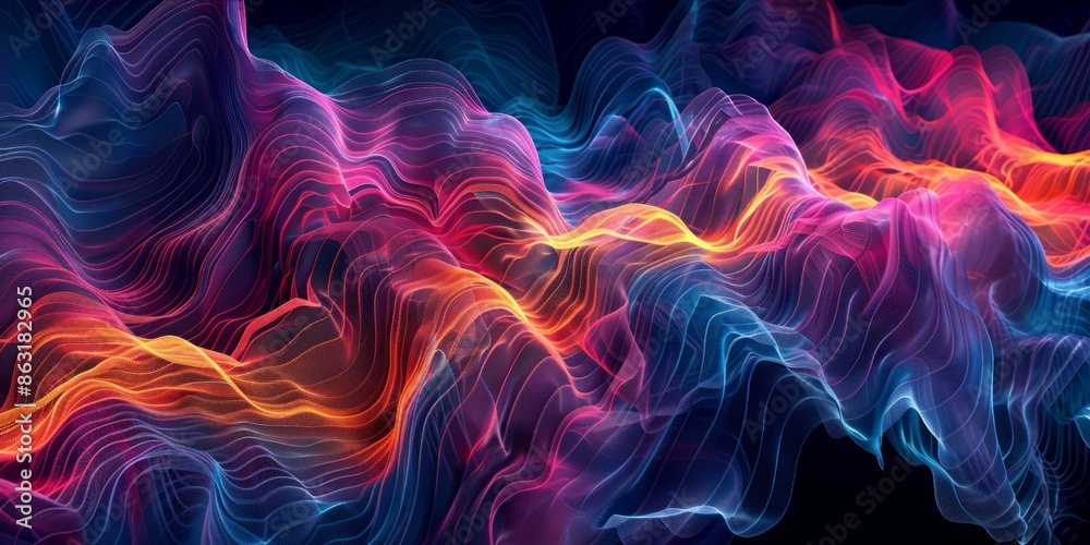 Abstract vibrant colors and flowing lines, creating a mesmerizing visual effect and futuristic atmosphere. Abstract vibrant colors and flowing lines, creating a mesmerizing visual effect and futuristic atmosphere.