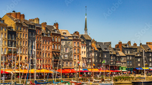 Canvas Print Honfleur is a famous village in Normandy, France