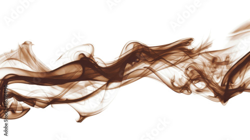 Abstract brown in splash, paint, brush strokes, on transparent background