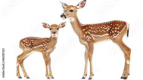 Wallpaper Mural Deer and fawn on transparent background Torontodigital.ca