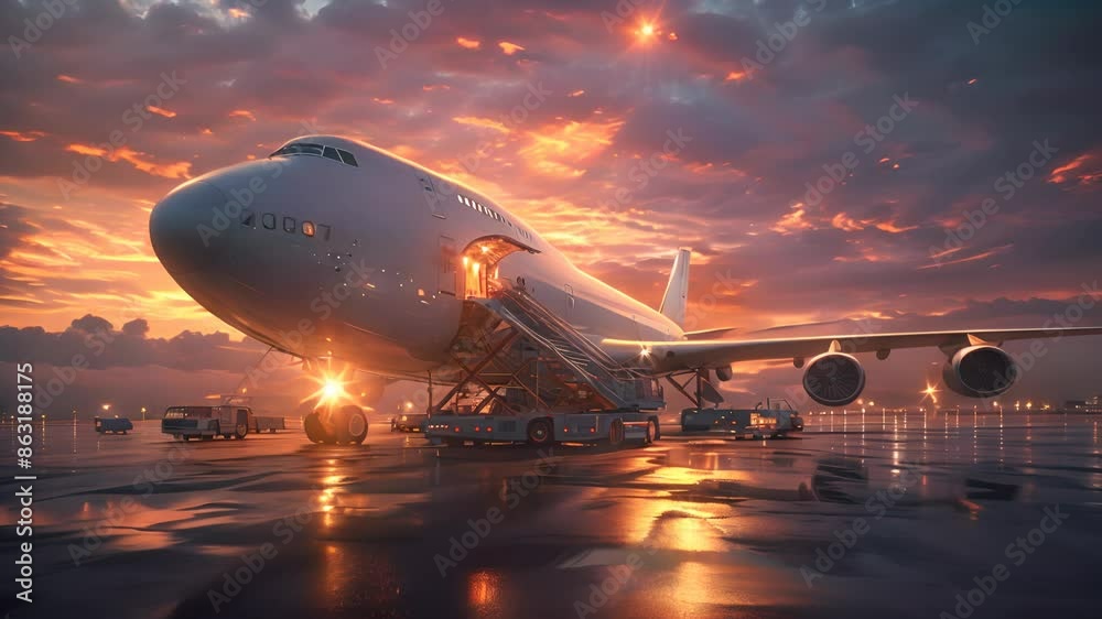 Efficient Logistics: Cargo Plane Ready for Takeoff Efficient Logistics: Cargo Plane Ready for Takeoff