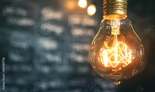 Illuminating Business Ideas: Glowing Light Bulb Concept © piai