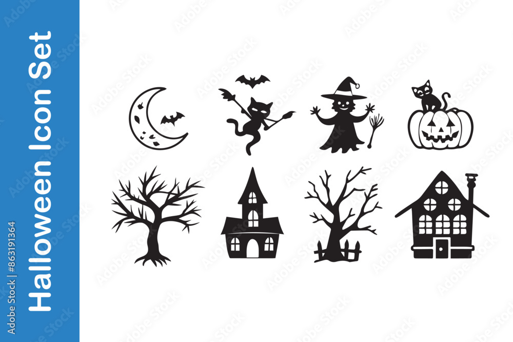 Halloween captivating outline illustration Halloween captivating outline illustration