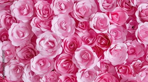 Pink Paper Flower Background
