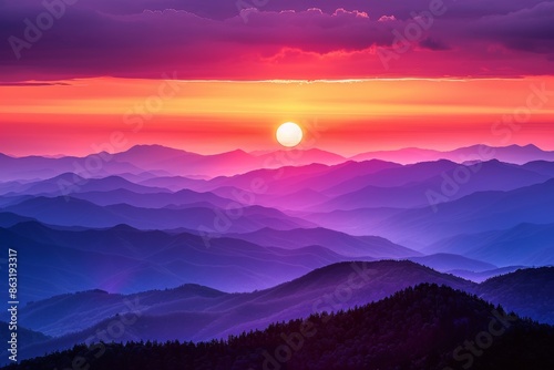 The Blue Ridge Mountains and Smoky Mountains in the Southeast United States offer breathtaking sunrises and sunsets.