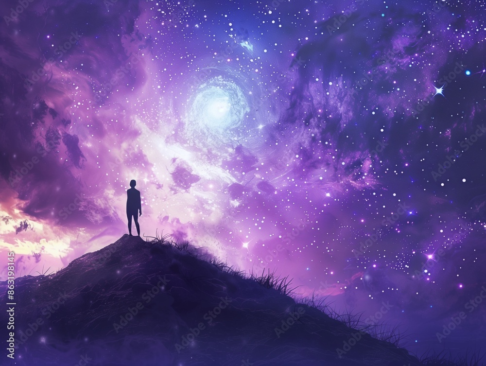 Fototapeta premium person in the night